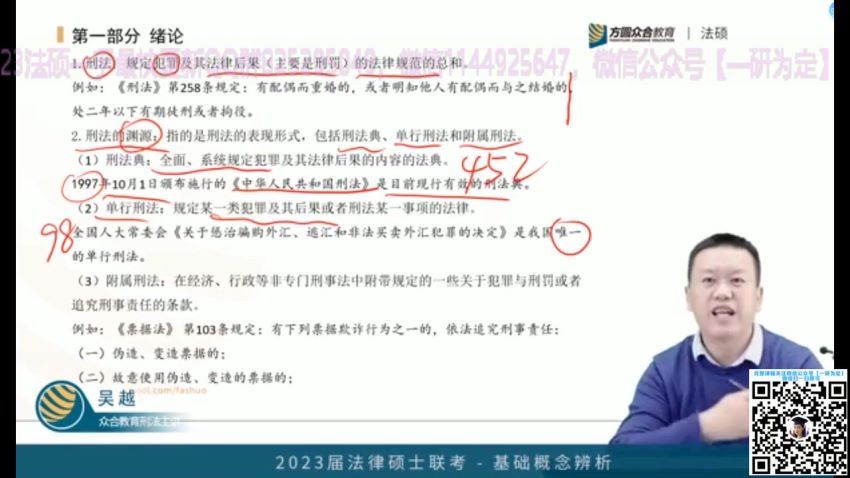 2023考研法硕：众合法硕VIP旗舰班，百度网盘分享