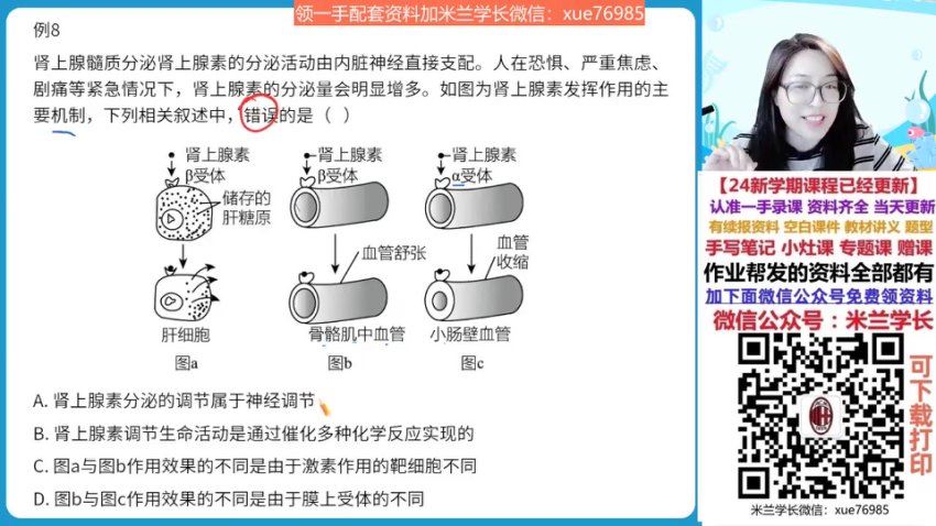 2024高二生物周云秋季班(A+)，百度网盘分享