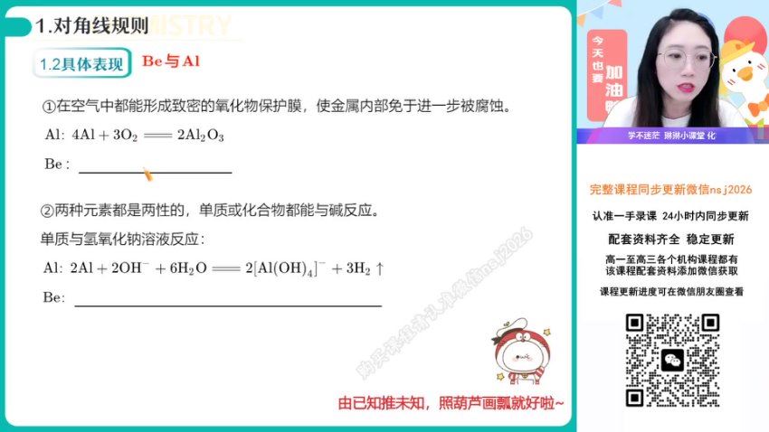 2024高二化学冯琳琳春季班（A+），百度网盘分享