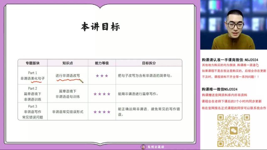 2024高二英语朱汉祺春季班，百度网盘分享