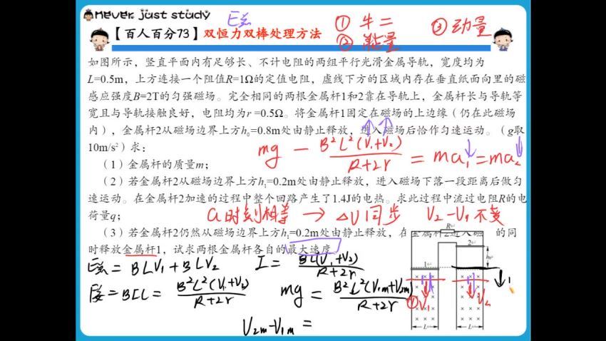 2023高二作业帮物理蔺天威全年班，百度网盘分享