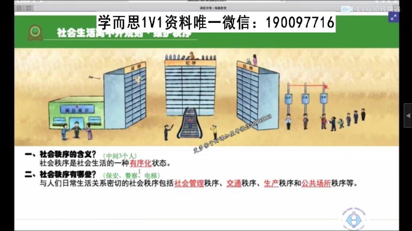 海曼教育初二政治上学期同步课程 (793.08M)，百度网盘分享