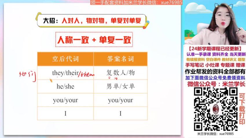 2024高一英语古蓉蓉秋季班(A班)，百度网盘分享