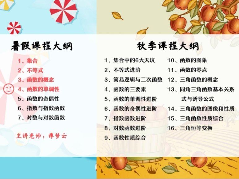 2024高一数学谭梦云暑假班(S班)，百度网盘分享