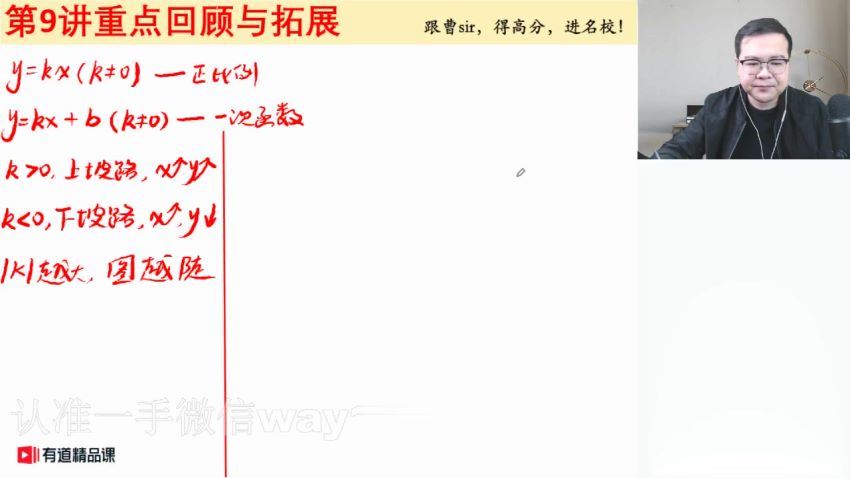 有道精品曹笑2021春初二数学春季班，百度网盘分享